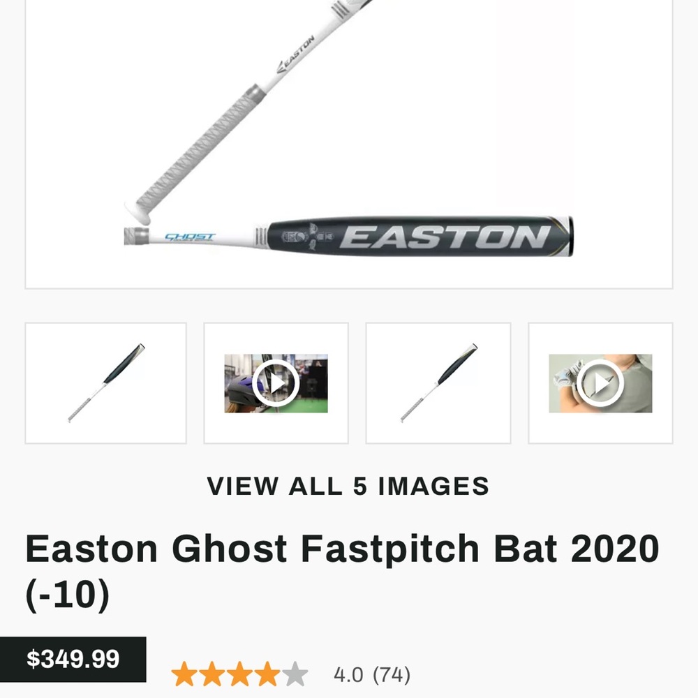 Easton Ghost fastpitch bat
